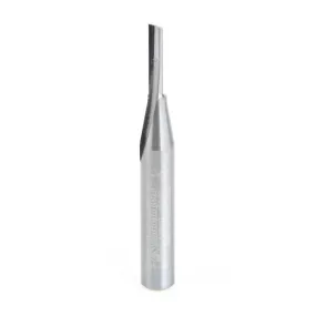 Plastic Cutting Single 'O' Flute Router Bit | 1⁄8 Dia x 1⁄2 x 1⁄4" Shank | 43500 | 738685435007