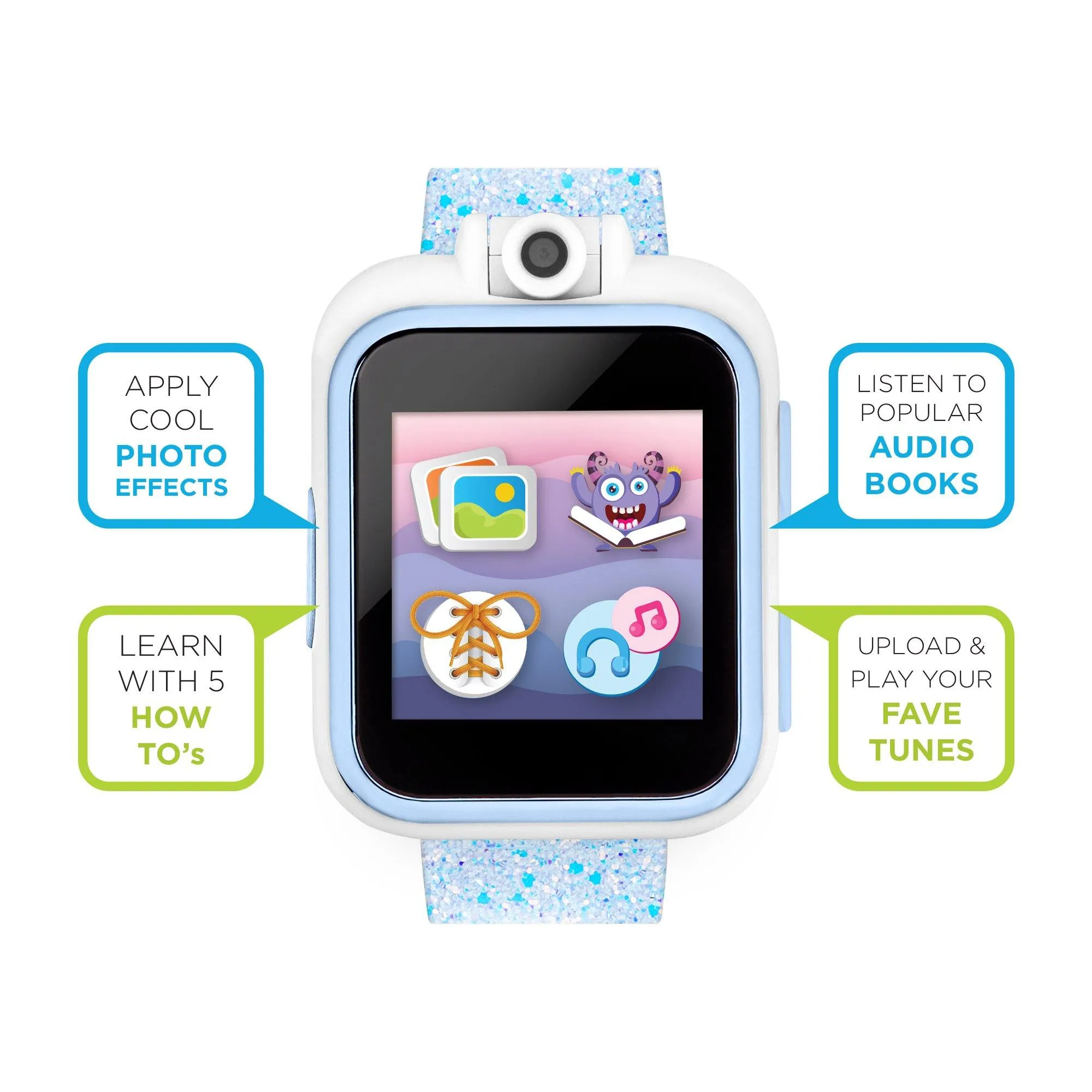 PlayZoom 2 Kids Smartwatch: Light Blue Glitter