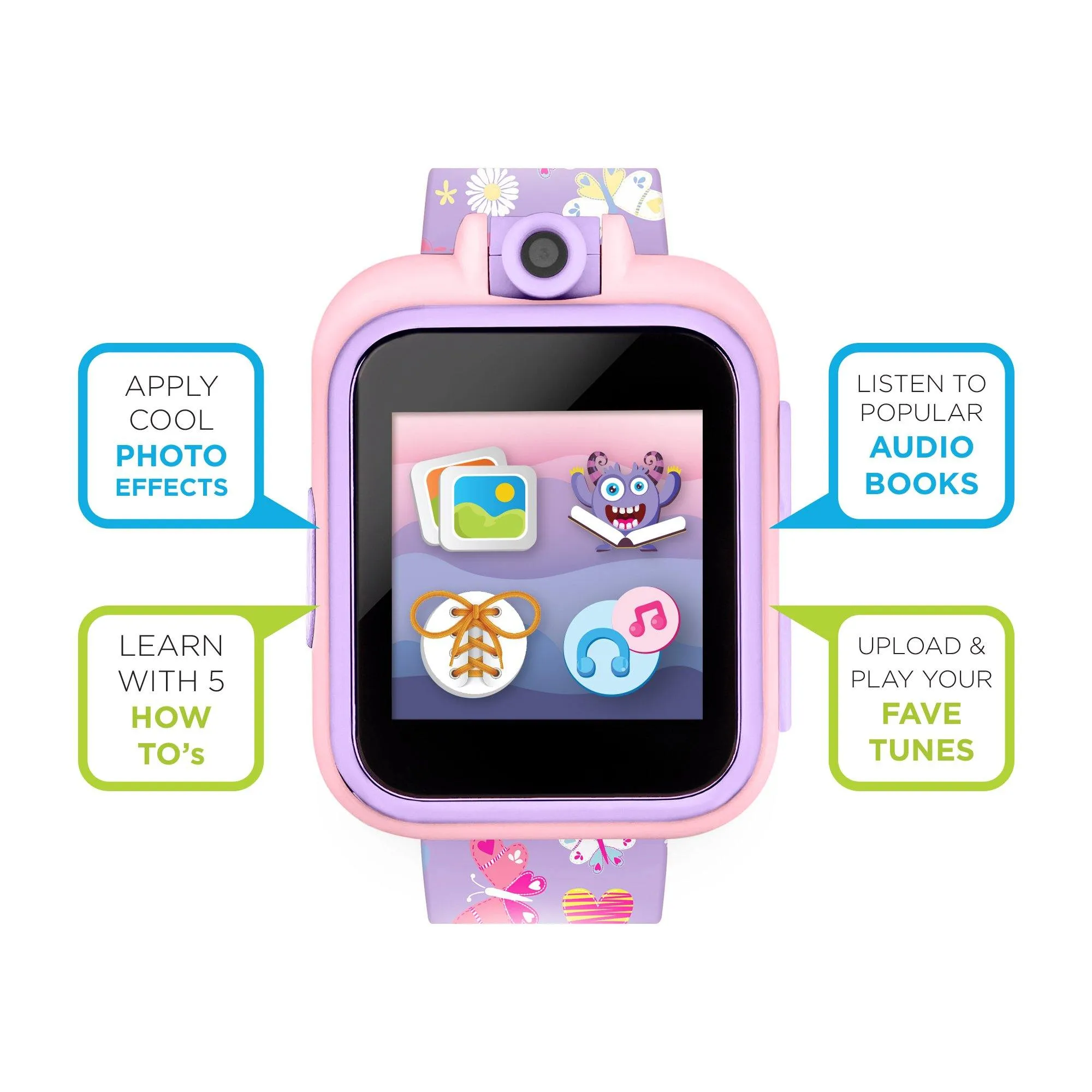 PlayZoom 2 Kids Smartwatch: Purple Butterfly Print