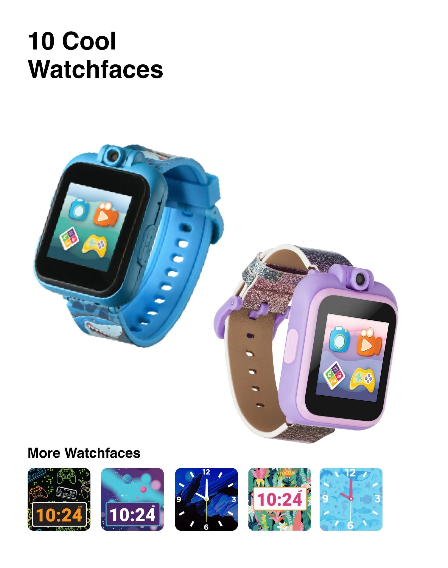 PlayZoom 2 Kids Smartwatch with Headphones: Blue Multi Shark