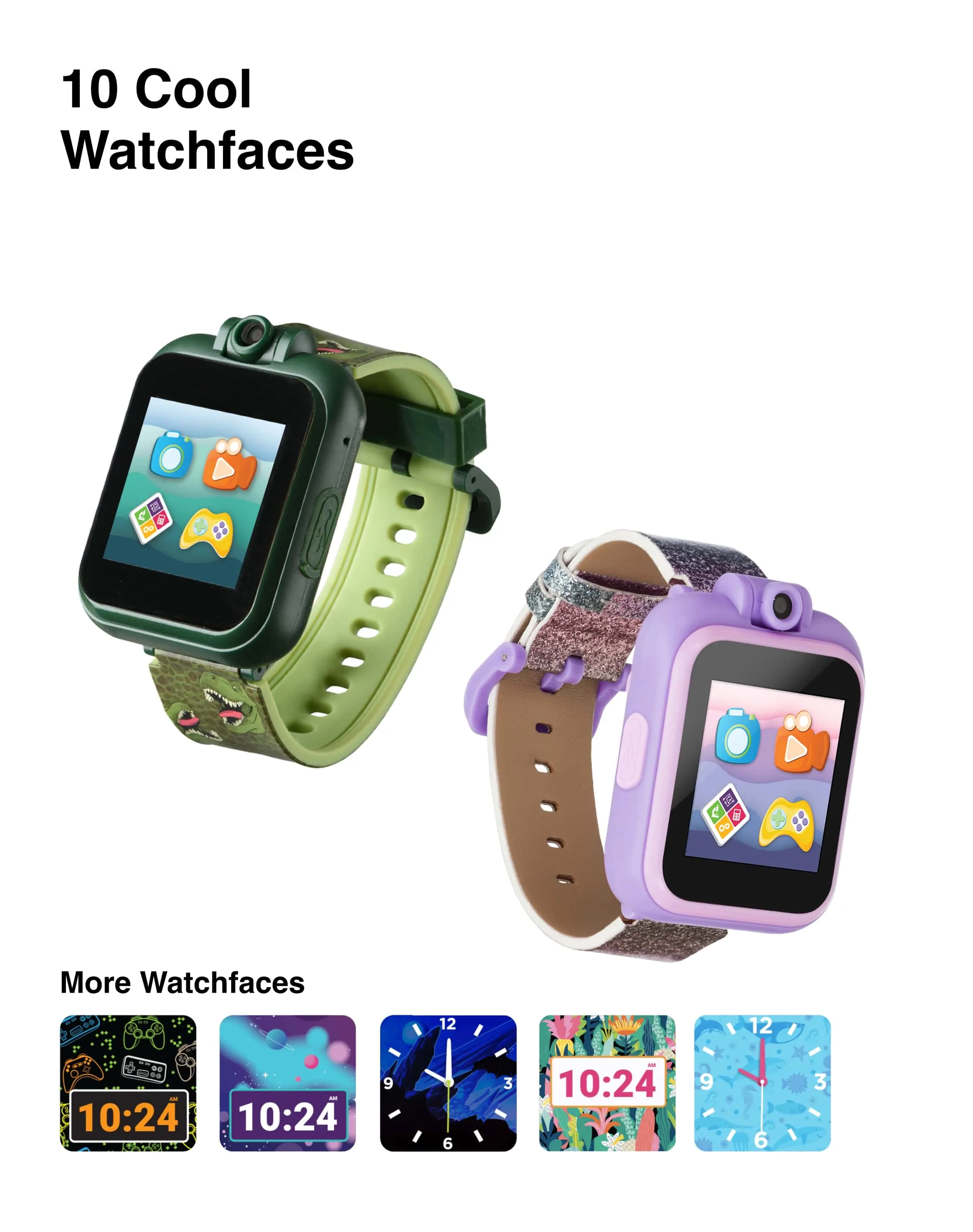 PlayZoom 2 Kids Smartwatch with Headphones: Green Dinosaur