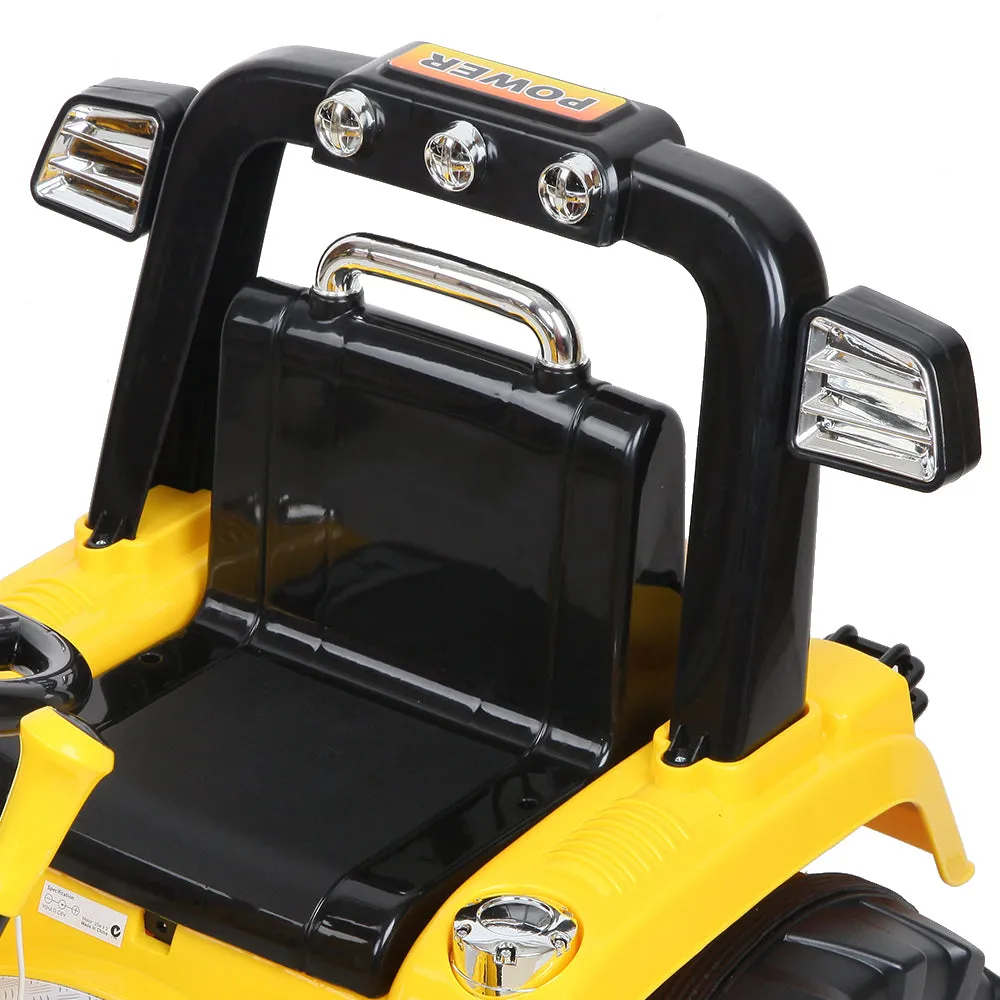 Rigo Kids Electric Ride On Car Bulldozer Digger Loader Remote 6V Yellow