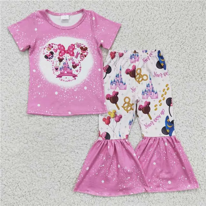 rosy cartoon T-shirt bell bottoms outfits GSPO0251