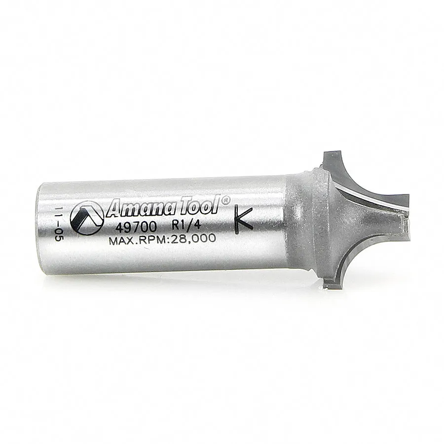 Round Over Groove Router Bit | 1⁄4 Radius x 3⁄4 Dia x 1⁄2 x 1⁄2" Shank | 49700 | 738685897003