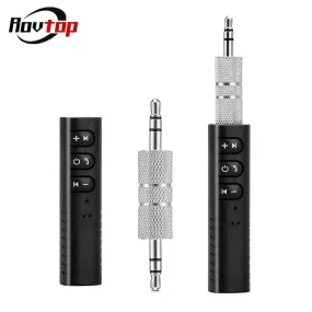 Rovtop Mini 3.5mm Jack Bluetooth Car Kit Handsfree Music Audio Receiver Adapter Auto Bluetooth AUX for Speaker Headphone Car Z2