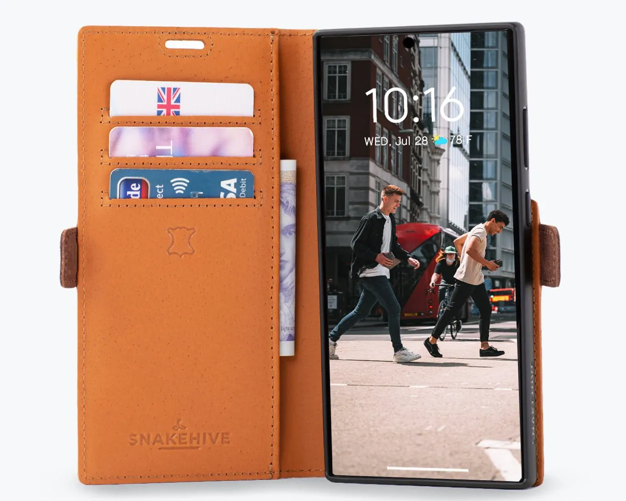 Samsung Galaxy S23 Ultra - Vintage Leather Wallet (Side Clasp)