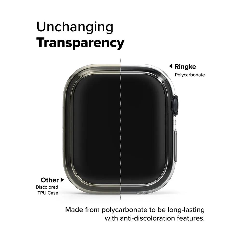 Slim Case For Apple Watch 10 42mm | Bezel [Frame Only] Hard Polycarbonate Thin Cover- Clear   Light Gray