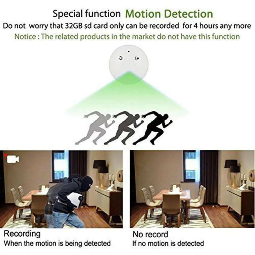 Smoke Alarm Design Camera Wifi Camera Ceiling Camere Home Security