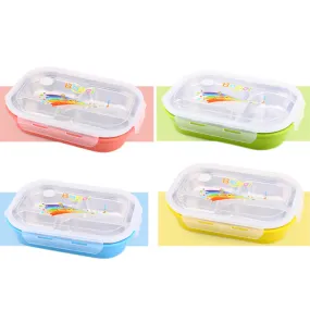 Stainless Steel Bento Lunch Box with Plastic Lid