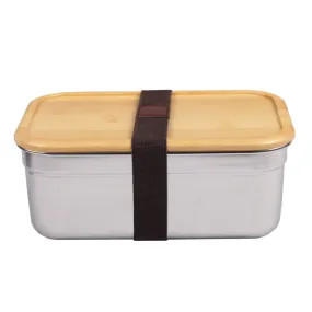 Stainless Steel Lunch Box with Bamboo Lid