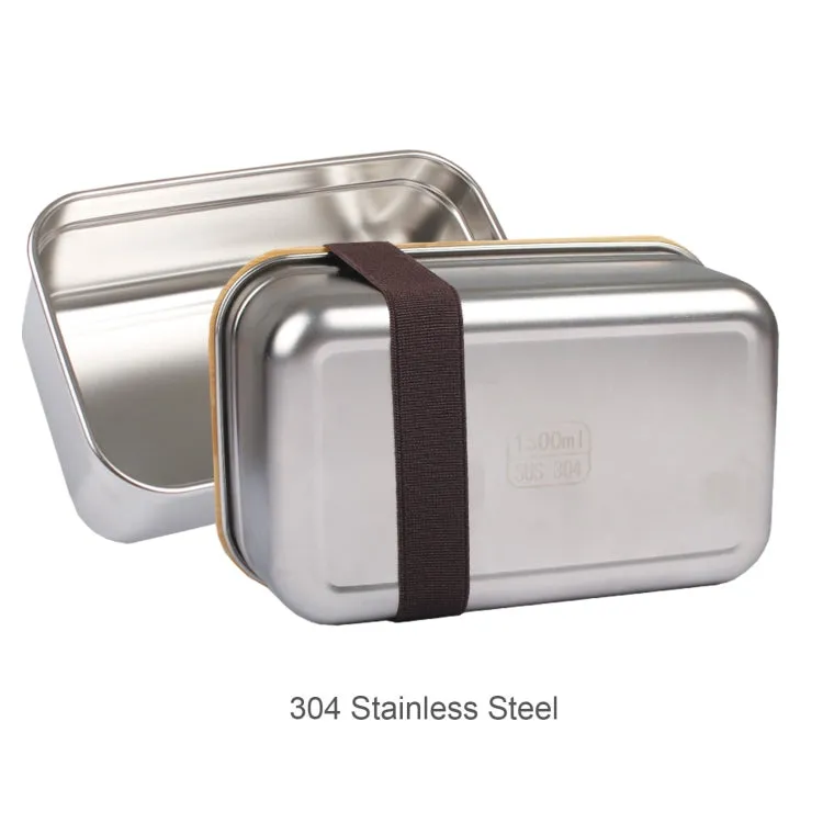 Stainless Steel Lunch Box with Bamboo Lid