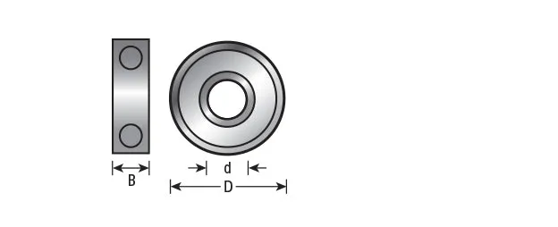 Steel Ball Bearing Guide | 1⁄2 Overall Dia x 3⁄16 Inner Dia x 3⁄16 Height w⁄Teflon | 47706-HP | 738685107768