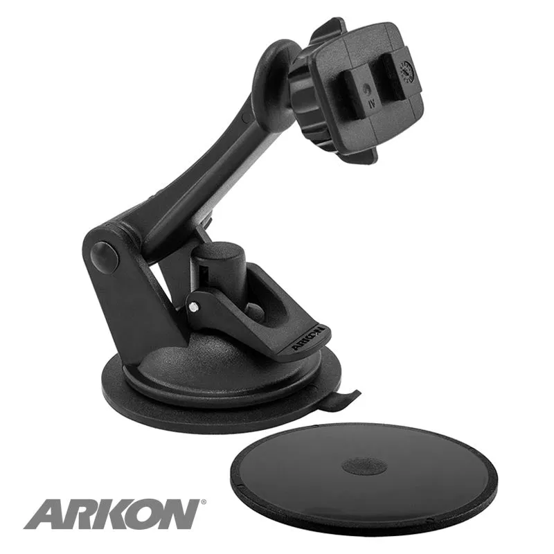 Sticky Suction Windshield or Dash Mount with 3" Arm for Dual-T Holders and Magellan GPS