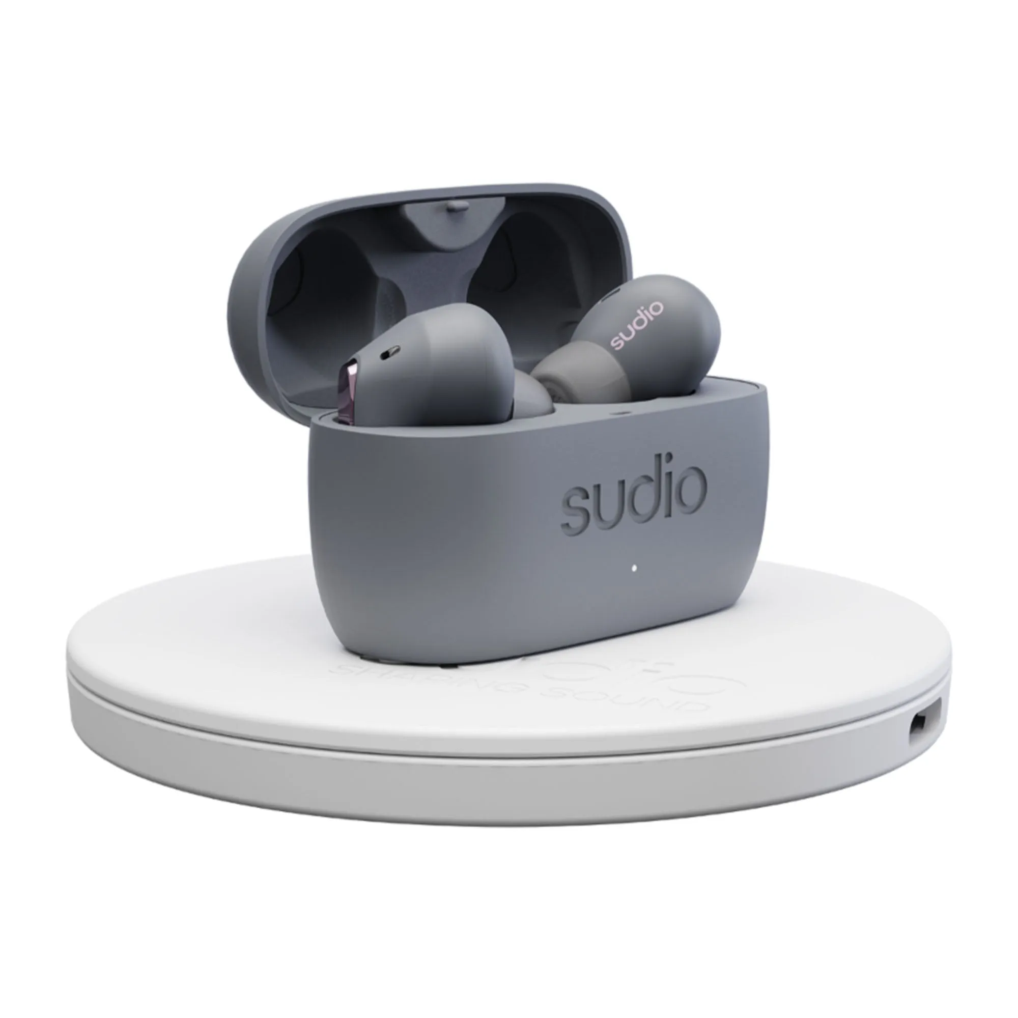 Sudio Wireless Earphone E2 - Hybrid Active Noise Cancellation Spatial Audio - Grey (Barcode: 7350071384657 )