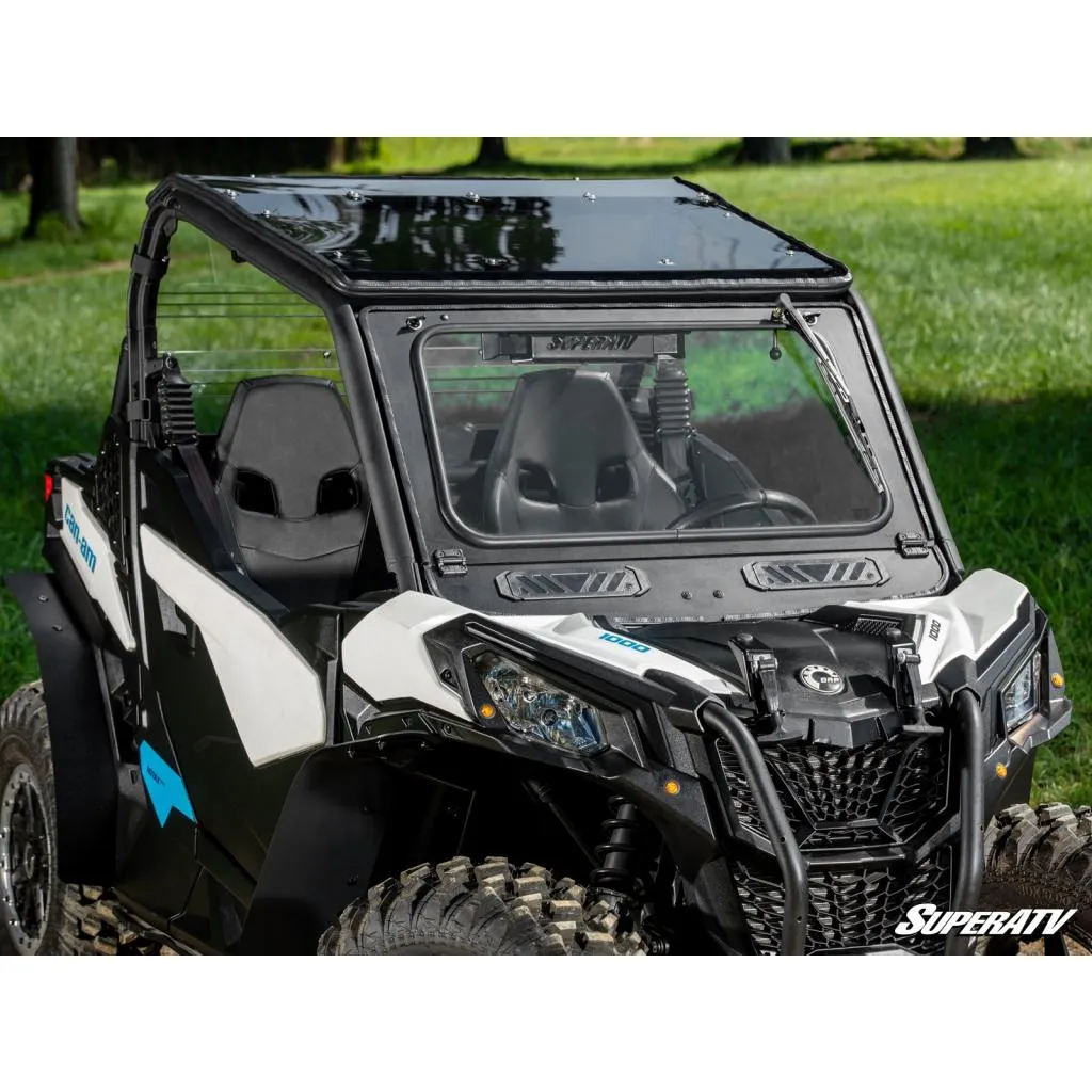 SuperATV Can-Am Maverick Sport Flip Down Glass Windshield