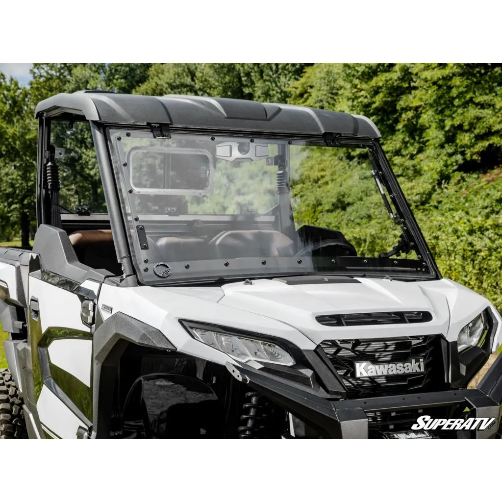 SuperATV Kawasaki Ridge Scratch-Resistant Flip Windshield