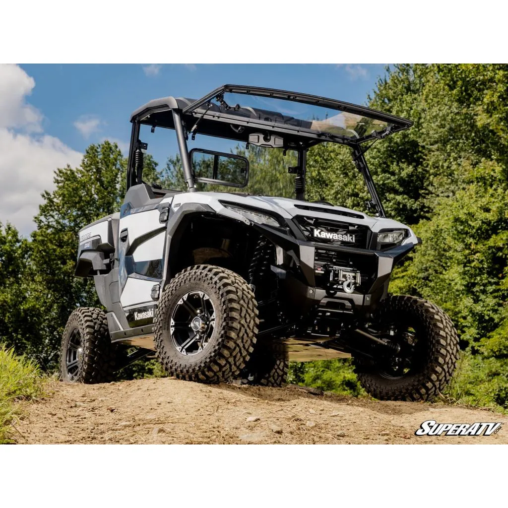 SuperATV Kawasaki Ridge Scratch-Resistant Flip Windshield