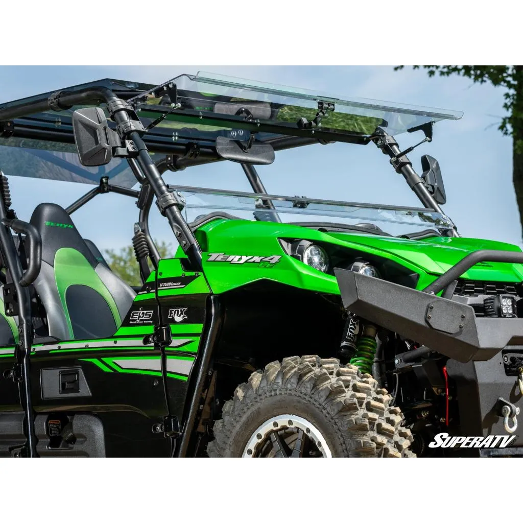 SuperATV Kawasaki Teryx 750 / 800 Scratch Resistant Flip Windshield