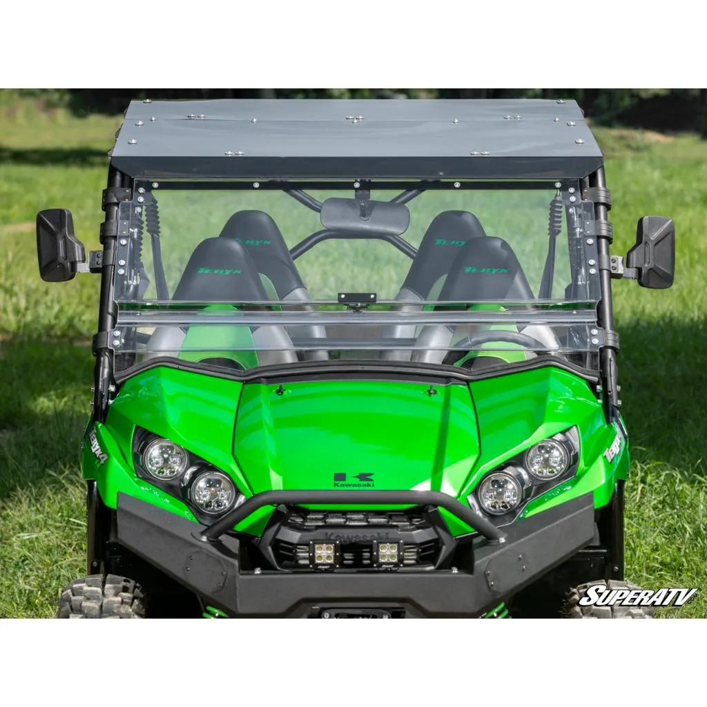 SuperATV Kawasaki Teryx 750 / 800 Scratch Resistant Flip Windshield