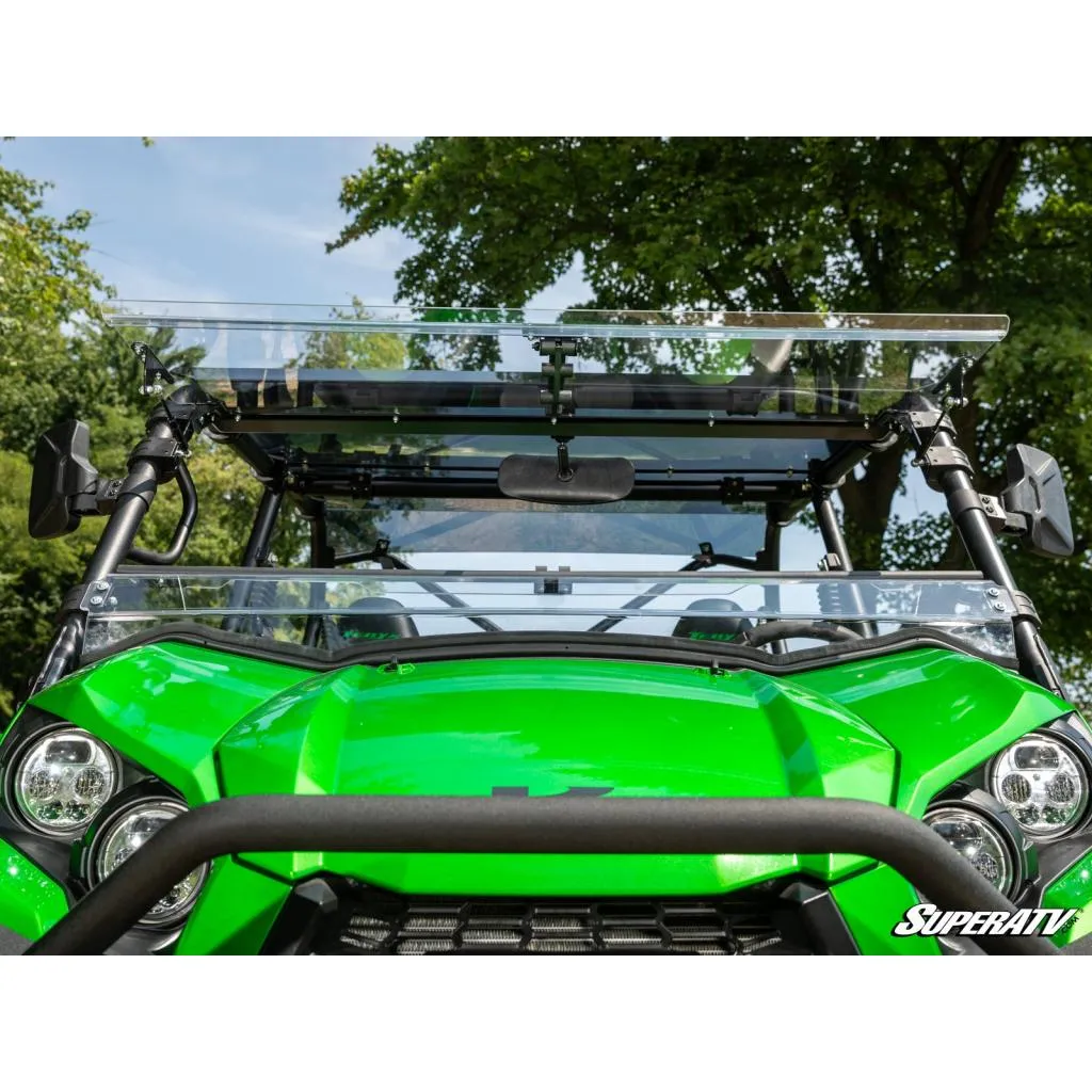 SuperATV Kawasaki Teryx 750 / 800 Scratch Resistant Flip Windshield