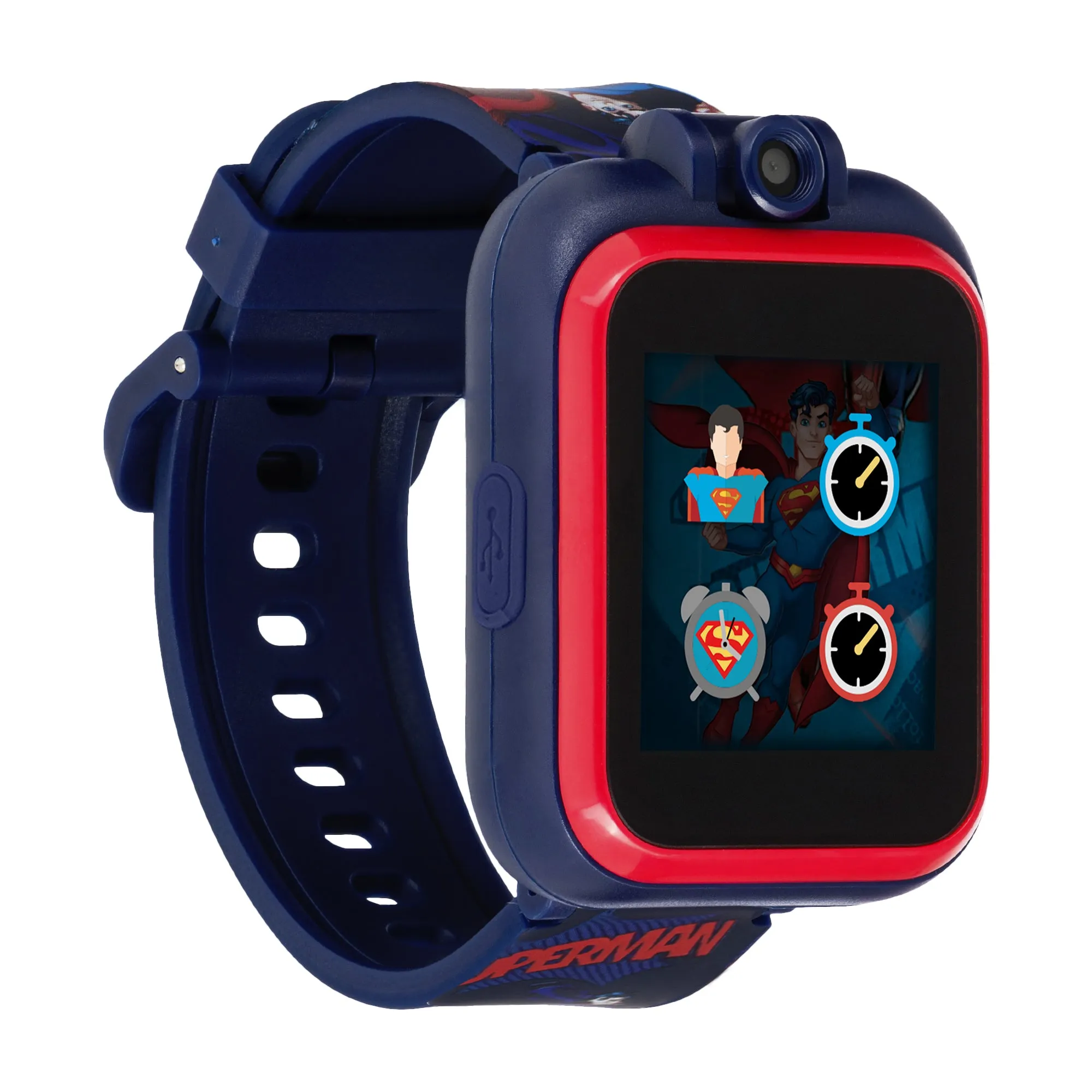 Superman Smartwatch for Kids by PlayZoom: Navy/Red