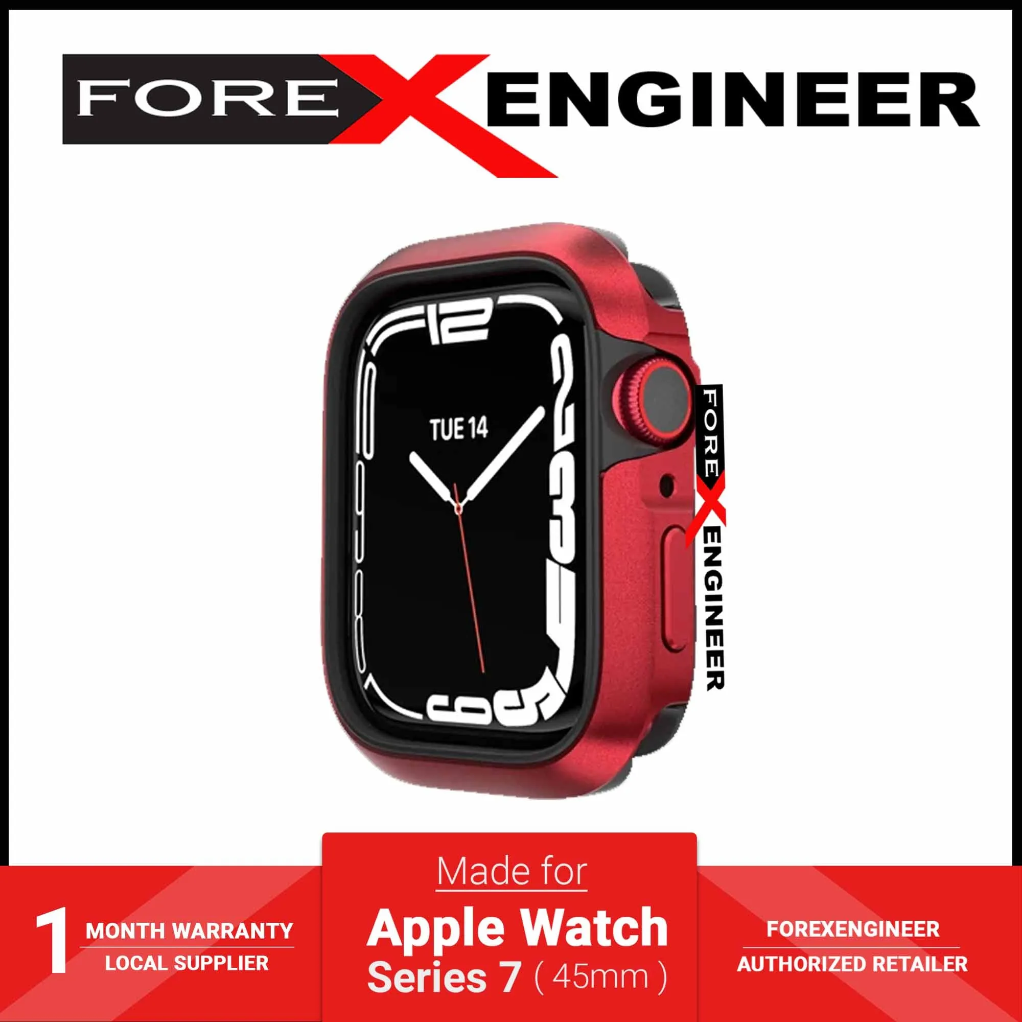 SwitchEasy Odyssey Aluminium Alloy Case for Apple Watch Series 7 ( 45mm ) - Red (Barcode: 4895241104794 )