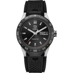 Tag Heuer Men's SAR8A80.FT6045 Connected Smartwatch Android 4.3  IOS 8.2  Bluetooth Gyroscope sensor Haptic engine Microphone Black Rubber Watch