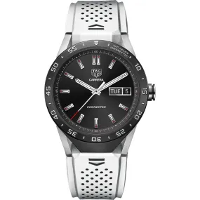 Tag Heuer Men's SAR8A80.FT6056 Connected Smartwatch Android 4.3  IOS 8.2  Bluetooth Gyroscope sensor Haptic engine Microphone White Rubber Watch