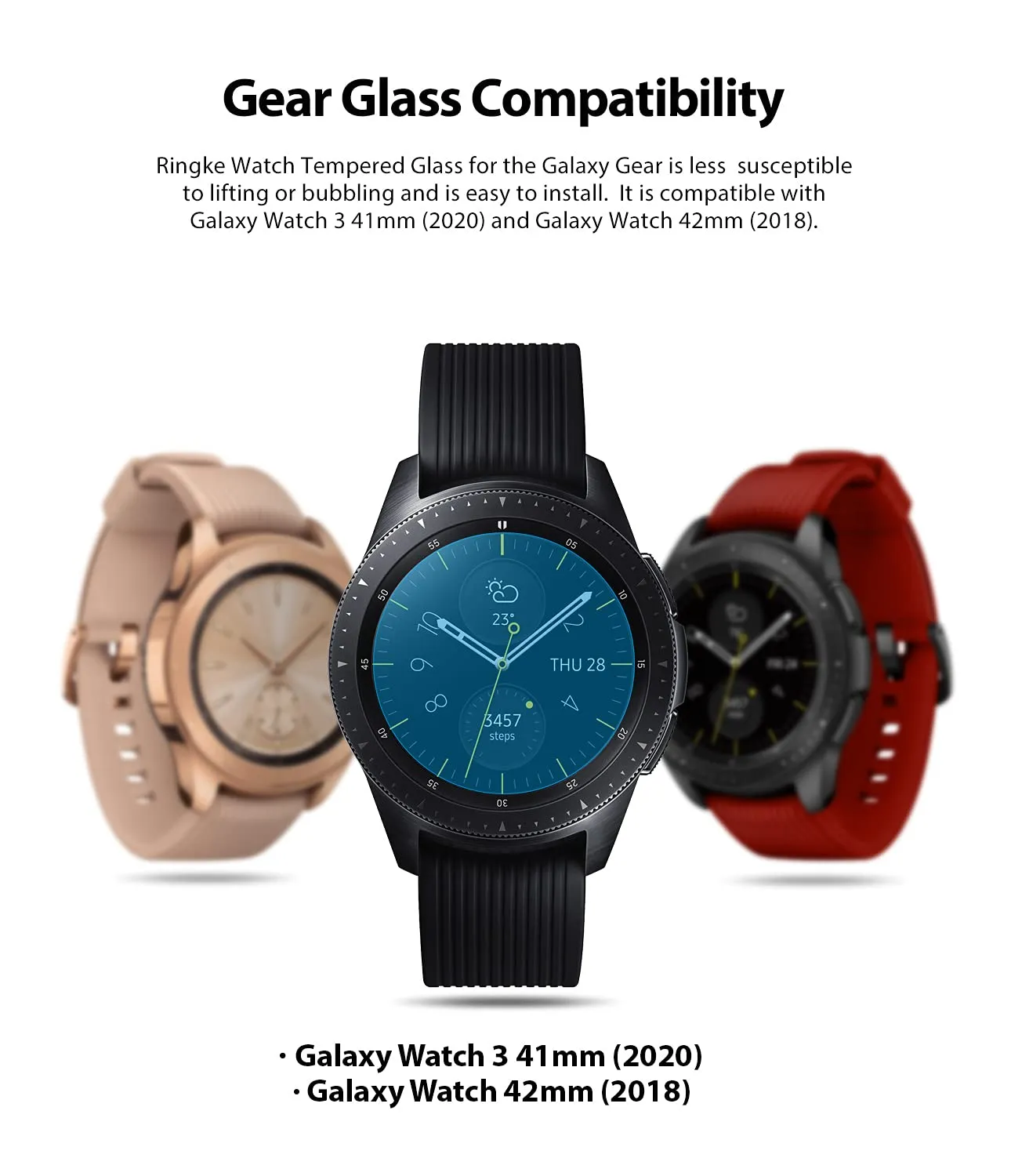 Tempered Glass [4-Pack] Compatible with Galaxy Watch 42mm