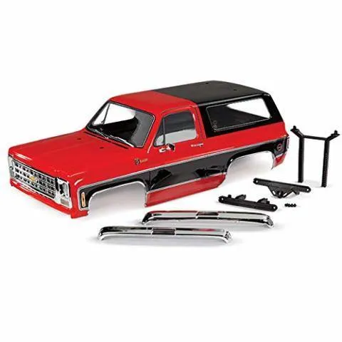 Traxxas 8130R Body Chevrolet Blazer (1979) complete (red) (includes grille side mirrors door handles windshield wipers front & rear bumpers decals)