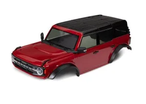 Traxxas Body, Ford Bronco (2021), complete, red (painted) (includes grille, side mirrors, door handles, fender flares, windshield wipers, spare tire mount, & clipless mounting) (requires #8080X inner fenders) 9211R