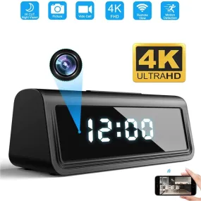 [Tuya Series] 4K Mini Desktop Clock Camera with Invisible Lens, Motion Detection and Night Vision