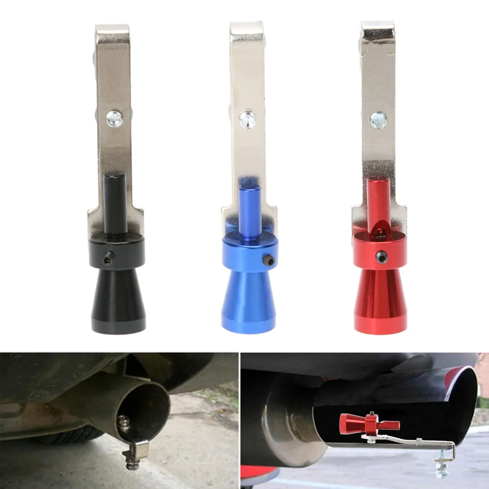 Universal Car Turbo Sound Whistle Muffler Exhaust Pipe Sound Whistle Universal Auto BOV Turbo Simulator Muffler 3 Colors Size S