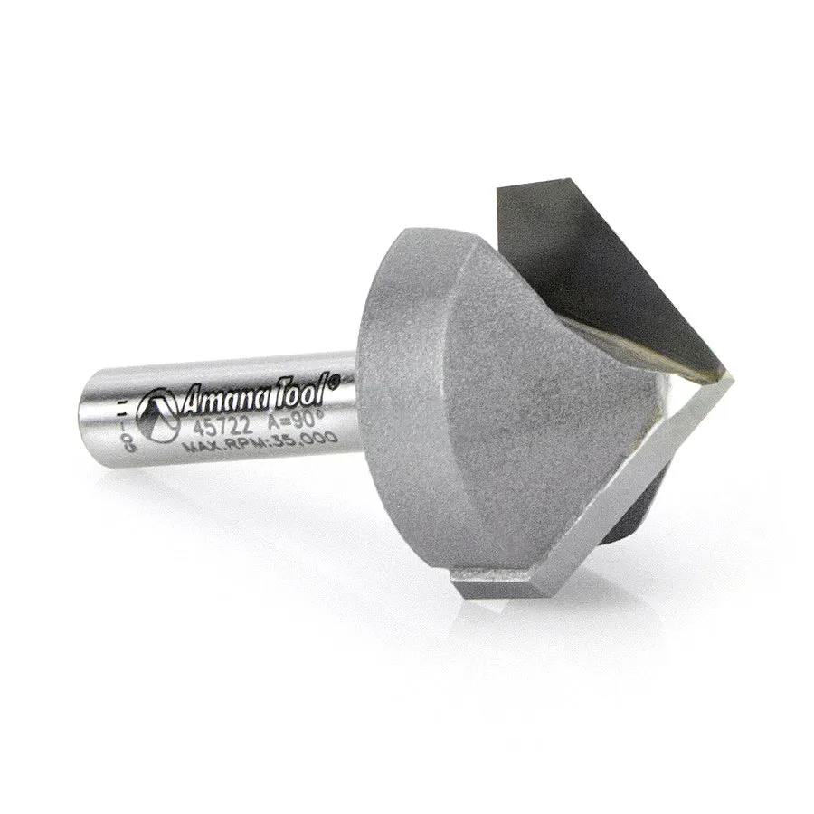 V Groove Router Bit | 90°x 1" Dia x 5⁄8 x 1⁄4 Shank | 45722 | 738685857229