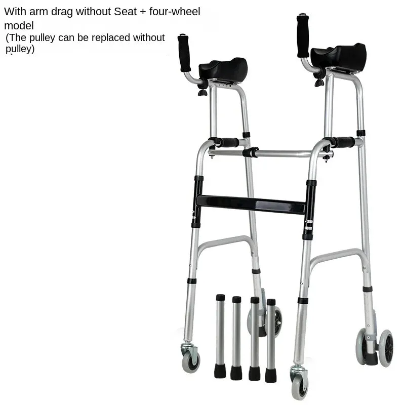 Walking aids for the elderly, lightweight folding lower limb training, household aluminum alloy walkers