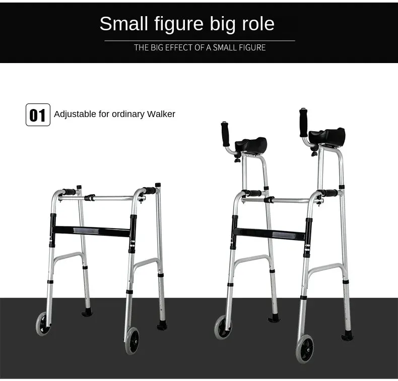 Walking aids for the elderly, lightweight folding lower limb training, household aluminum alloy walkers