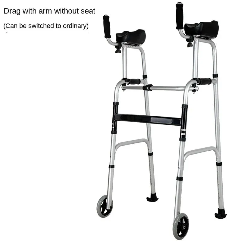 Walking aids for the elderly, lightweight folding lower limb training, household aluminum alloy walkers