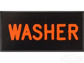 WASHER Dash Badge Self Adhesive ID Label For Your Indicator Lights Or Switches