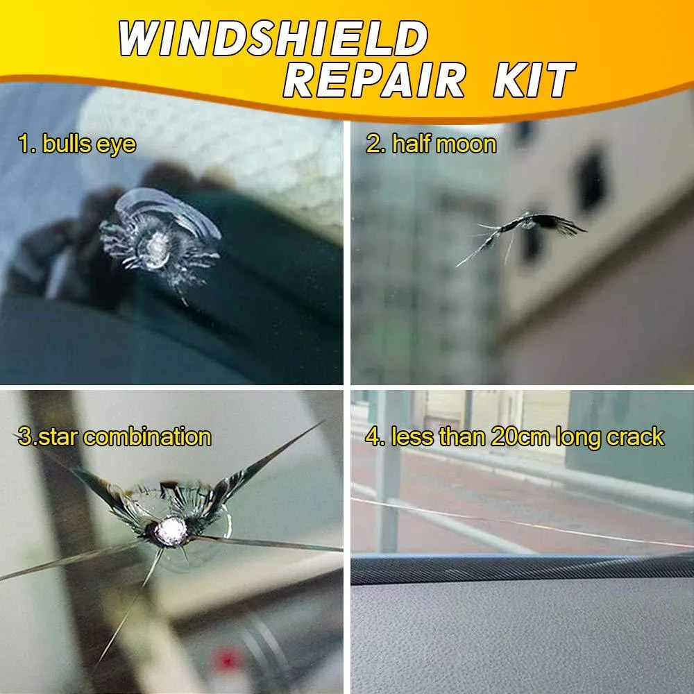 Windshield Repair Kit Cracked Glass Windshield Chip Repair Kit