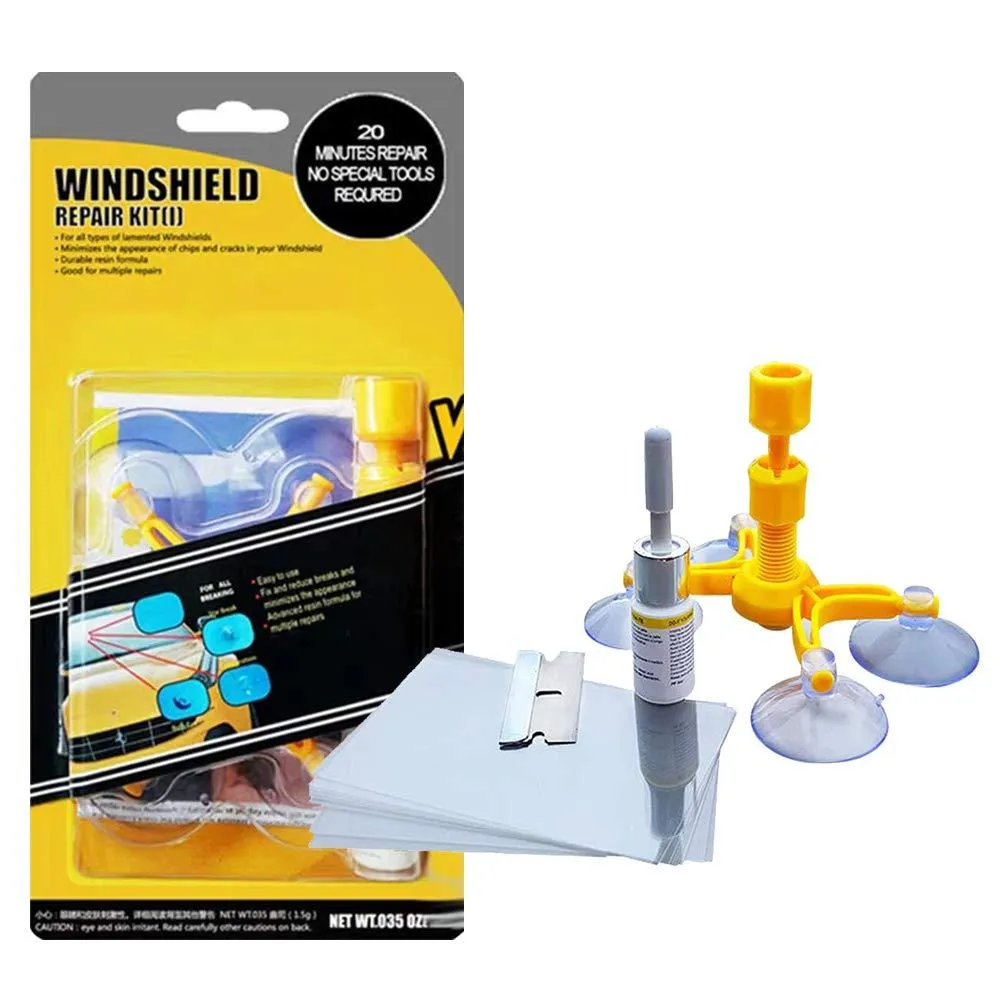 Windshield Repair Kit Cracked Glass Windshield Chip Repair Kit