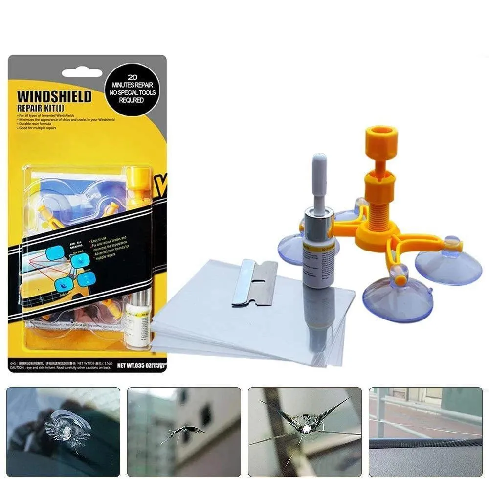 Windshield Repair Kit Cracked Glass Windshield Chip Repair Kit