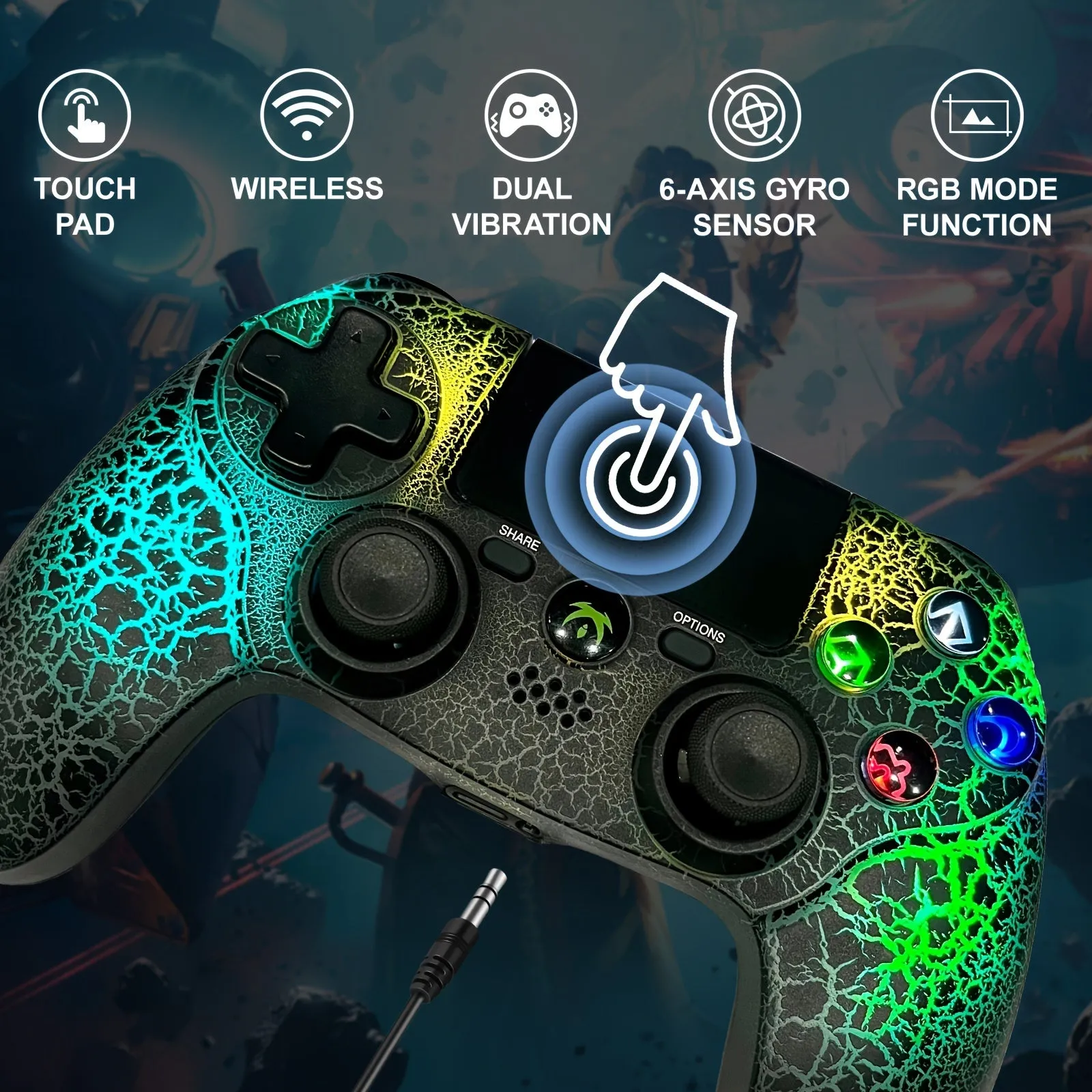 Wireless Controller for PS4 Versatile Gaming Companion for Multiple Platforms