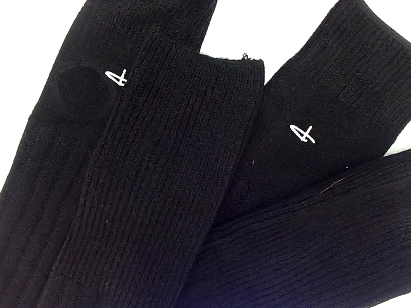 Women's Black Long Thick Socks Large