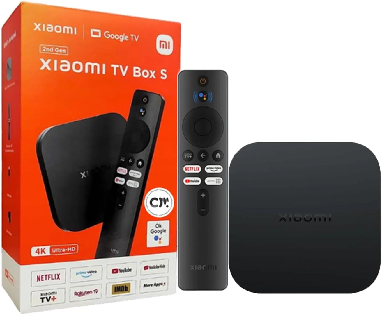 Xiaomi Mi Google TV Box S 2nd Generation Media Player 4K Ultra-HD Android TV Chromecast Built-in, Google Assistant