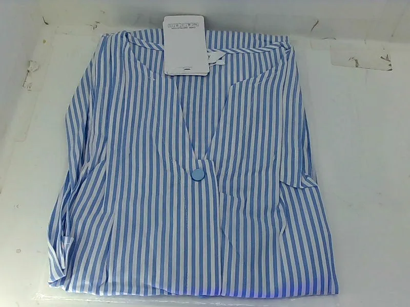 Yozly Blue Striped House Dress for Women Medium