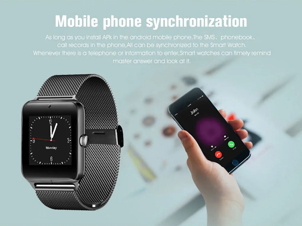 Z60 Latest Smartwatch for Men or Woman (Supports SIM TF for Android phones)