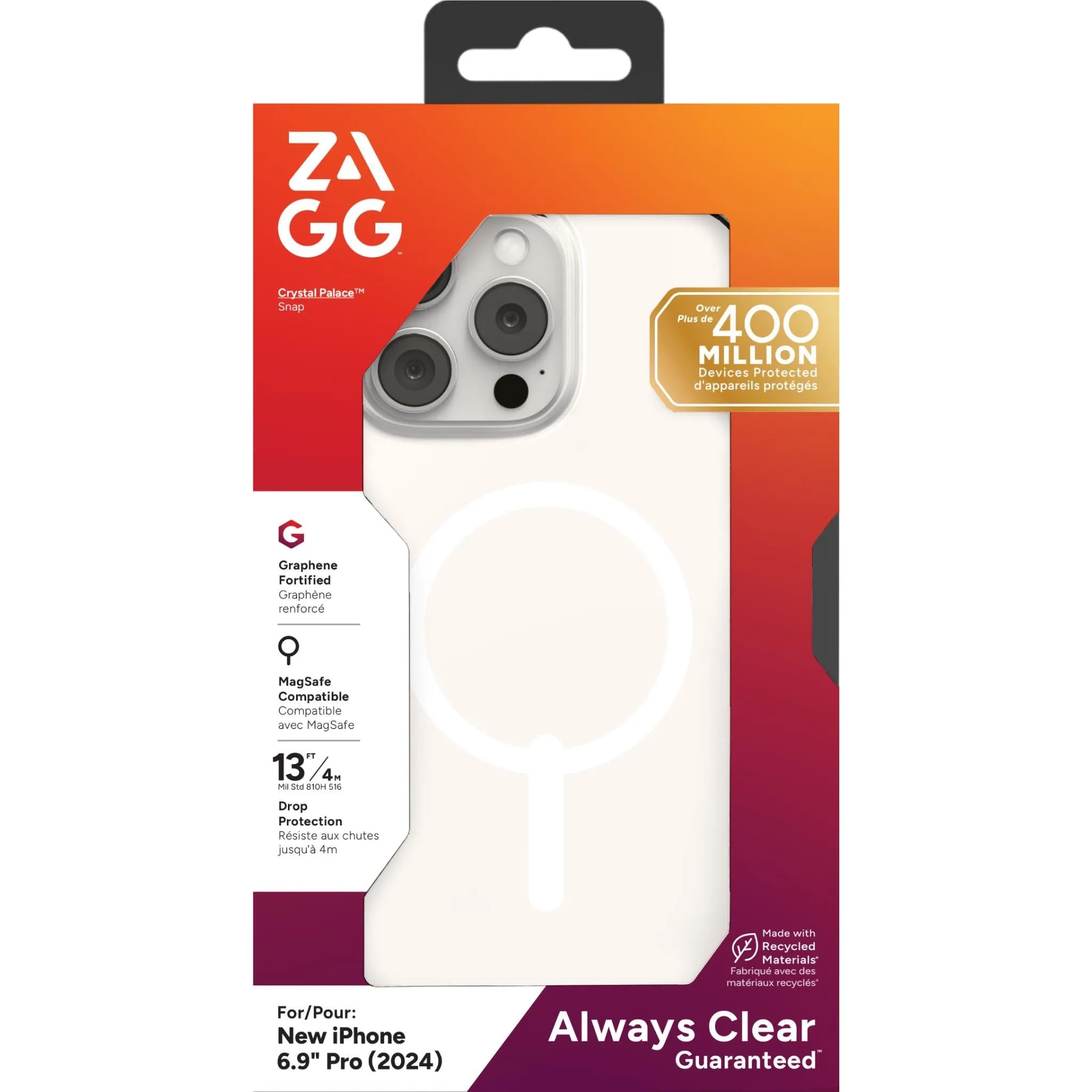 ZAGG Crystal Palace Snap Case for iPhone 16 Pro Max (Clear)